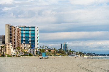 Long Beach City Beach View California USA