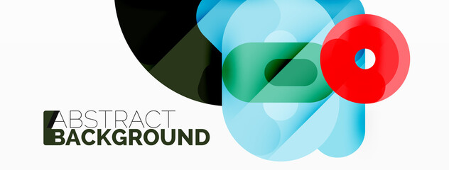Fototapeta premium Creative geometric wallpaper. Circles, lines background. Business template for wallpaper, banner, background or landing