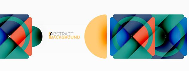 Creative geometric wallpaper. Minimal abstract background. Triangles and circles composition vector illustration for wallpaper banner background or landing page