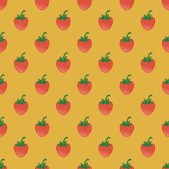 Vector seamless pattern. Weaving Pattern square more frequent, Modern stylish texture. Trendy graphic design for out clothes test equipment, interior, wallpaper fruit Strawberry.