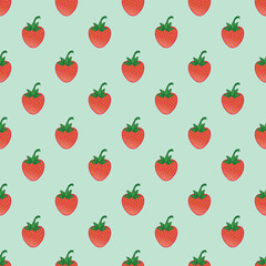 Vector seamless pattern. Weaving Pattern square more frequent, Modern stylish texture. Trendy graphic design for out clothes test equipment, interior, wallpaper fruit Strawberry.