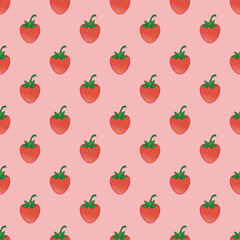 Vector seamless pattern. Weaving Pattern square more frequent, Modern stylish texture. Trendy graphic design for out clothes test equipment, interior, wallpaper fruit Strawberry.