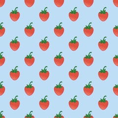 Vector seamless pattern. Weaving Pattern square more frequent, Modern stylish texture. Trendy graphic design for out clothes test equipment, interior, wallpaper fruit Strawberry.