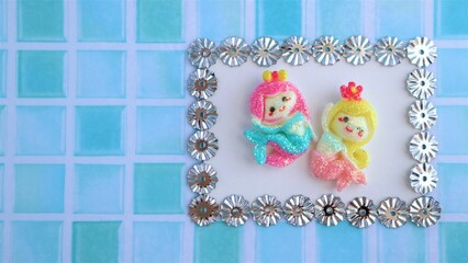 Close friend sea  swimsuit blue sky