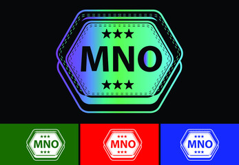 MNO letter new logo and icon design template