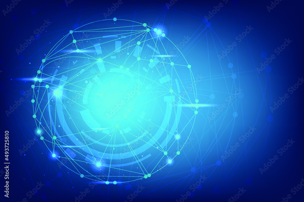 Aufkleber global technology virtual design concept. modern network background with science space concept. data