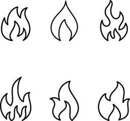 flame icon set
