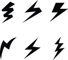 lightbolt icon set