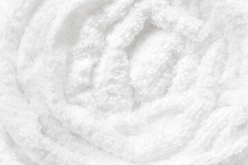 soft touch with White natural cotton towel texture, closeup of Scarf texture for background.