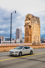 Fototapeta na wymiar Guardian of Traffic in Cleveland Ohio