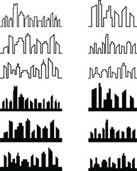 skyline icon set