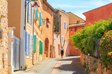 Roussillon village - obrazy, fototapety, plakaty