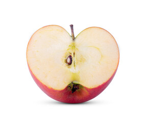 Red apple isolated on a white background.