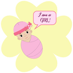 Baby shower set. It's a girl. It's a boy.