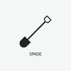  Spade vector icon illustration sign