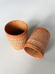 萩焼の夫婦湯飲み