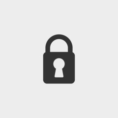 Lock vector icon illustration sign