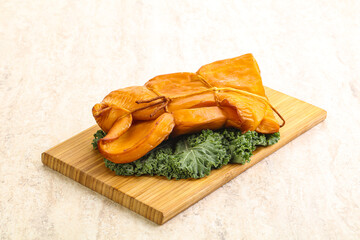 Smoked squid appetizer snack isolated