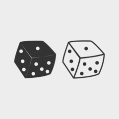 DICE vector icon illustration sign