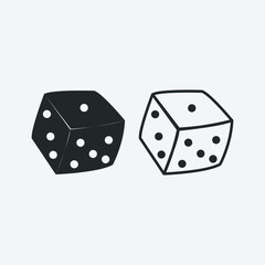 DICE vector icon illustration sign