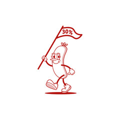 Illustration of sausage vector design template. suitable for food logo, food icon, sausage icon