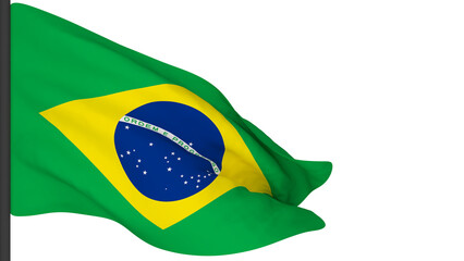 national flag background image,wind blowing flags,3d rendering,Flag of Brazil