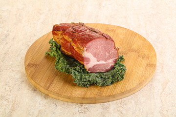 Delicous pork cured meat isolated