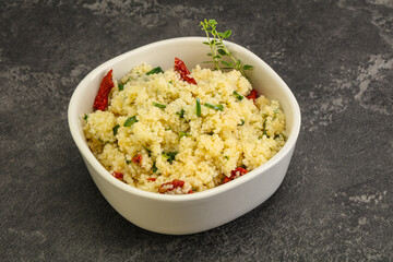 Vegetarian uisine - couscous with vegetables