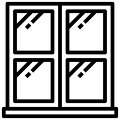 window line icon,linear,outline,graphic,illustration