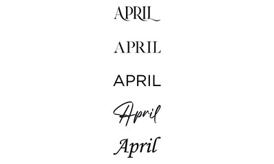 April in the 5 creative lettering style