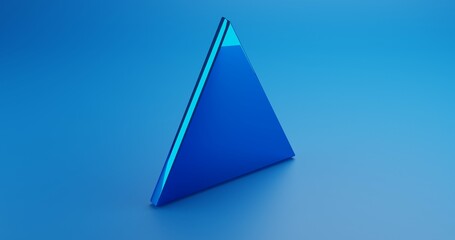 Abstract 3D Triangle Shine  Color Geometric Shape with Matte Plane Background 8K Resolution 