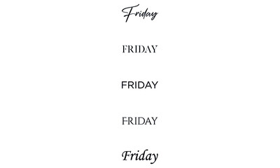 Friday in the 5 creative lettering style
