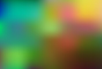 Light Green, Red vector blurred shine abstract background.