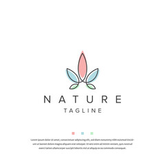 Cannabis leaf logo icon design template flat vector