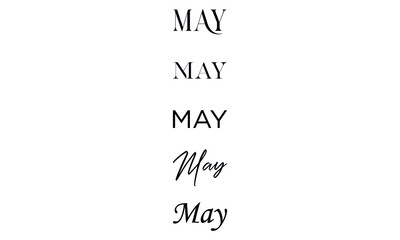 May in the 5 creative lettering style