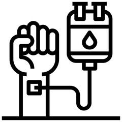 blood donation line icon,linear,outline,graphic,illustration