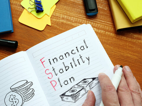Financial Stability Plan FSP is shown on the business photo using the text