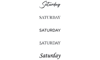 Saturday in the 5 creative lettering style