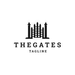 Gates logo concept. flat icon design template