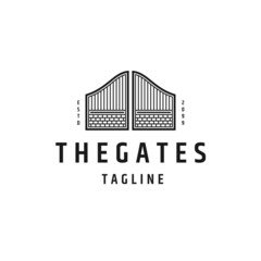 Gates logo concept. flat icon design template