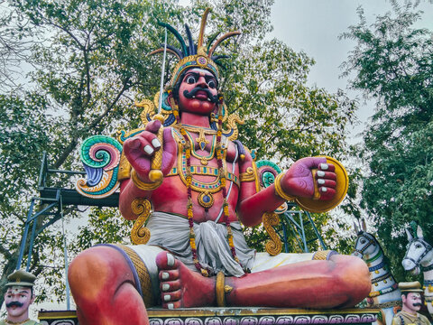 Hindu Temple Ayyanar God Statue