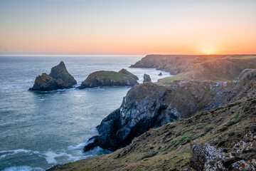 Sunset over Kynance Cove