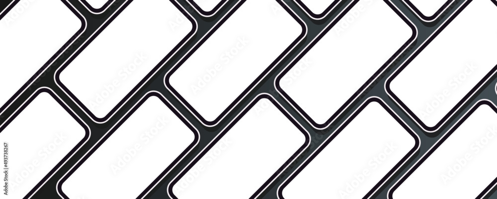 Aufkleber smartphone screen and simple empty view flat vector illustration.