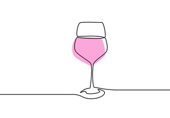drinking glass filled with red alcohol wine simple style concept