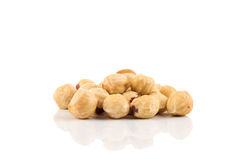 Closeup view of hazelnuts