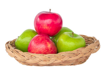 Red and green apples.