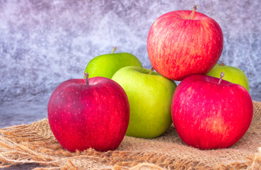 Red and green apples