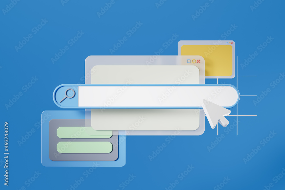 Poster search engine optimization, web design element. copy space