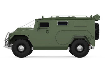 Armored SUV Truck Isolated