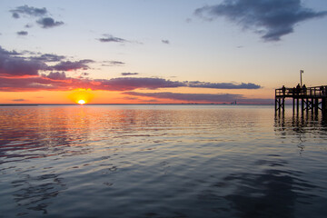 sunset on mobile bay